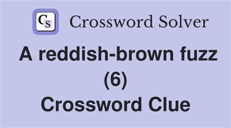 reddish brown crossword clue